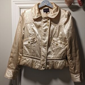 Cocoon top jacket size L color beige with gold